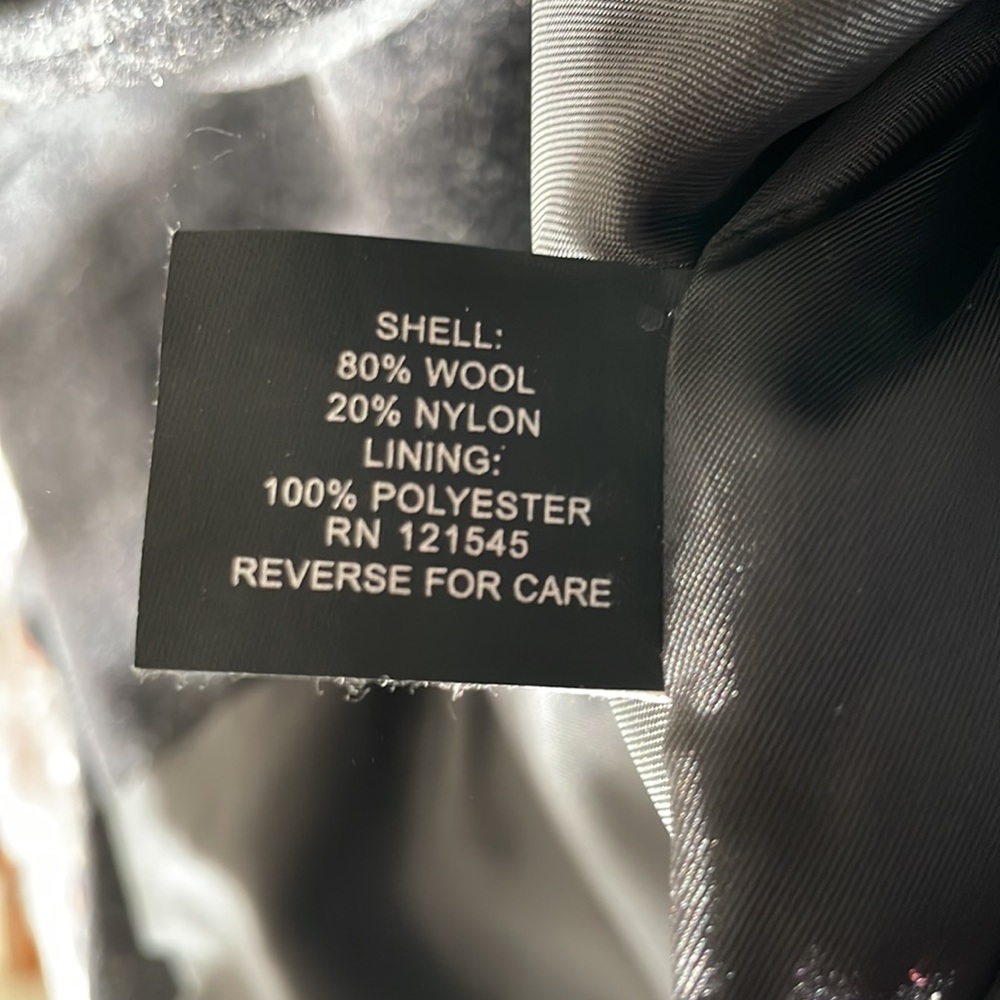 London Fog Black Double breasted Pea Coat - Picture 4 of 6